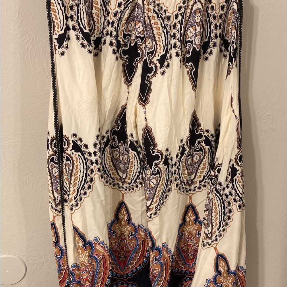 Women's Wide-Leg Printed Palazzo Pants - Black & WhiteXS - Picture 9 of 11